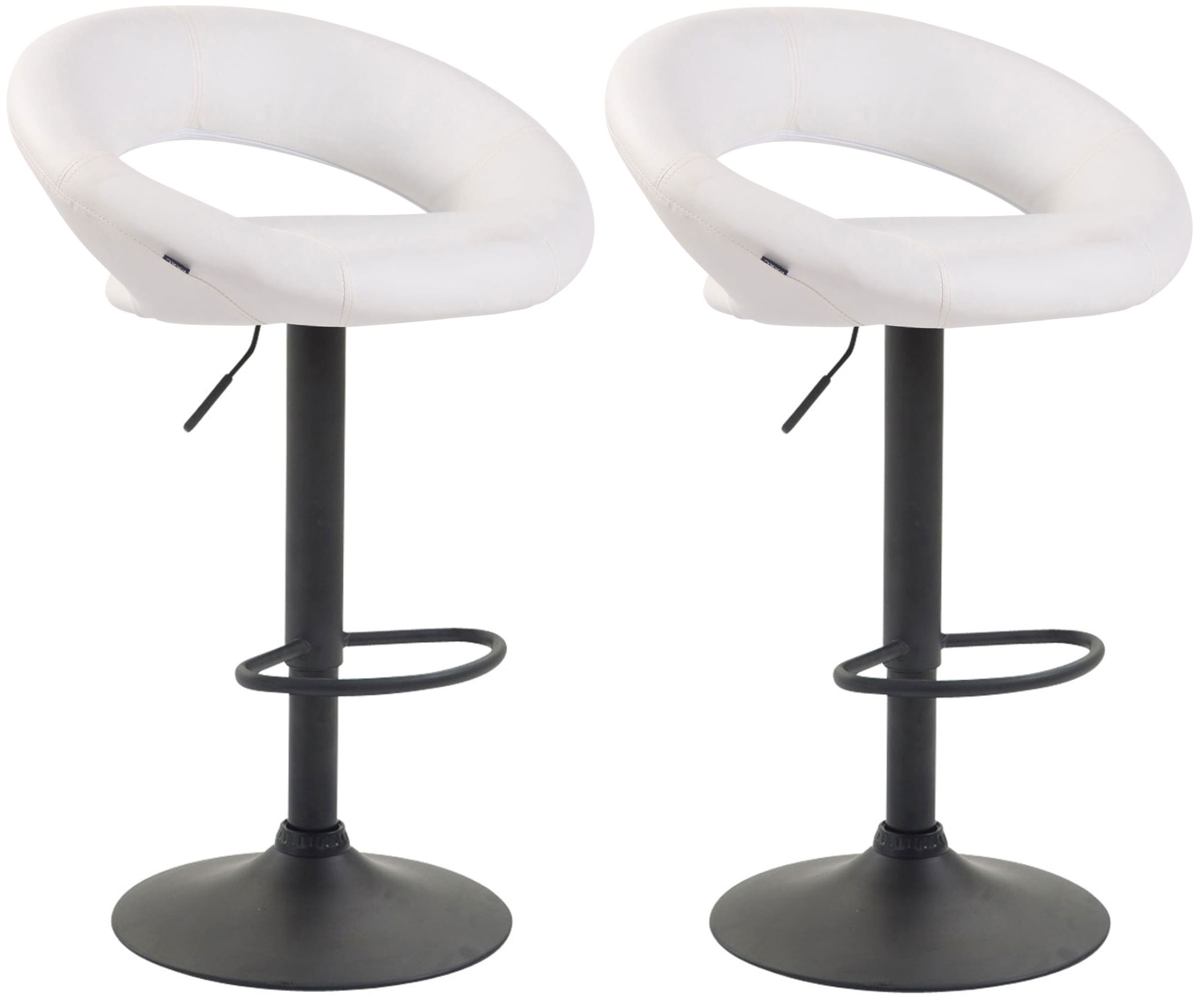 2er Set Barhocker Olinda Kunstleder Schwarz