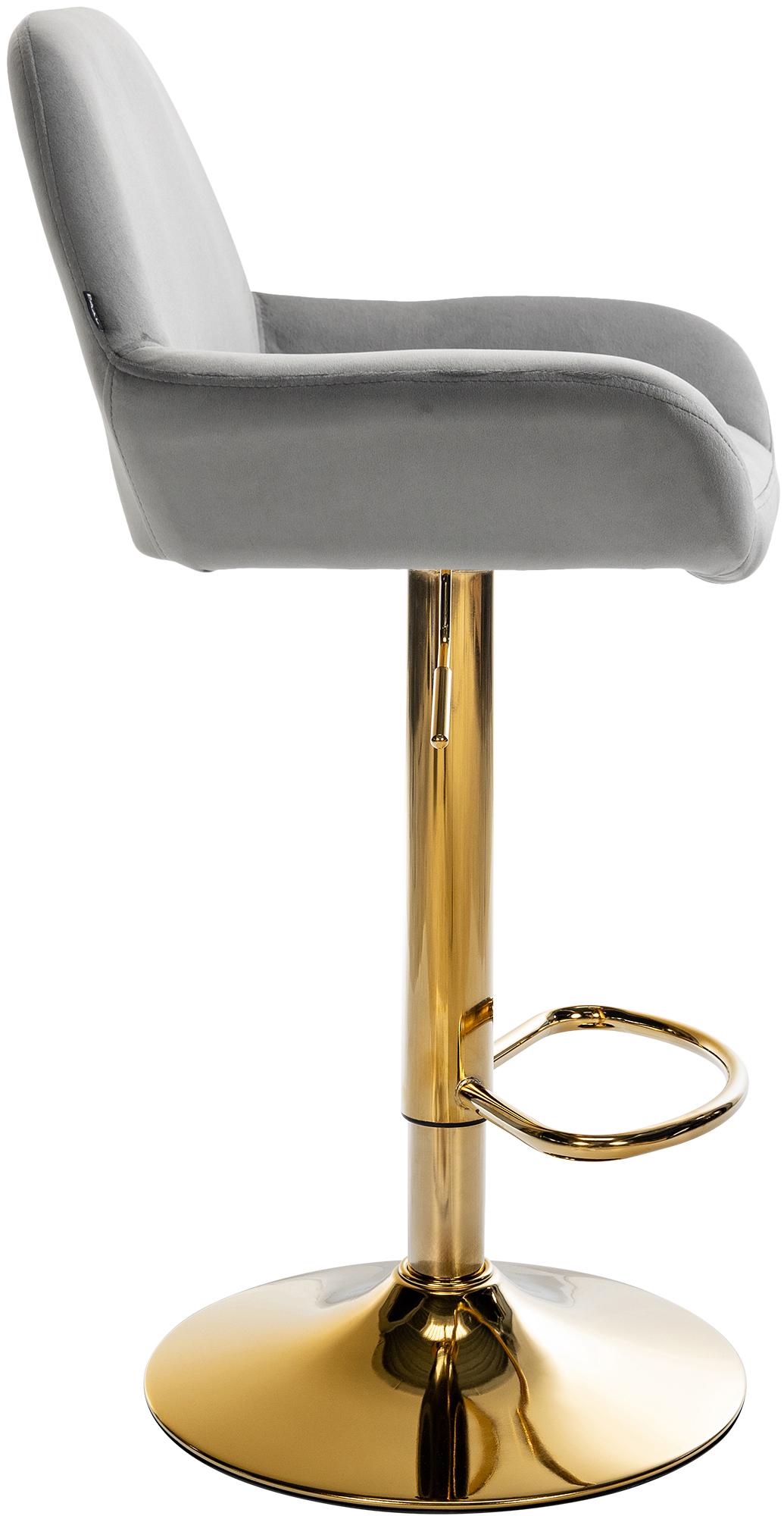 2er Set Barhocker Braga Gold Samt - Image 3