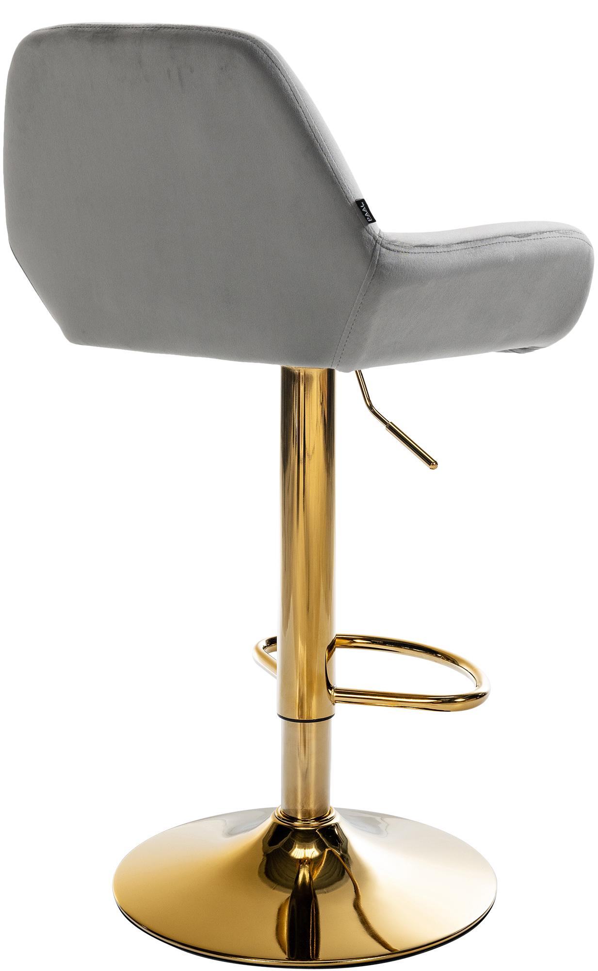 2er Set Barhocker Braga Gold Samt - Image 4