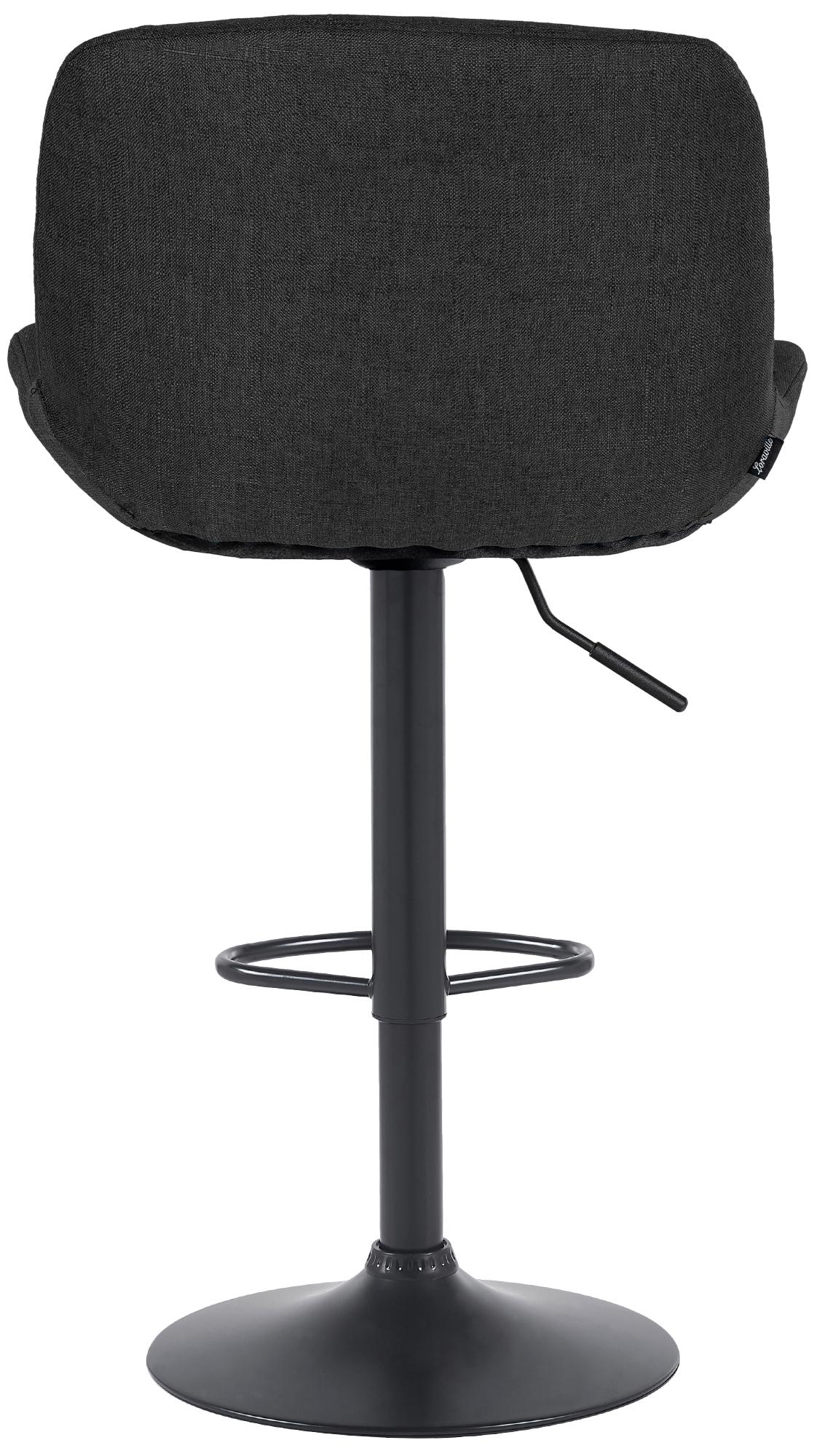 2er Set Barhocker Solon Schwarz Stoff