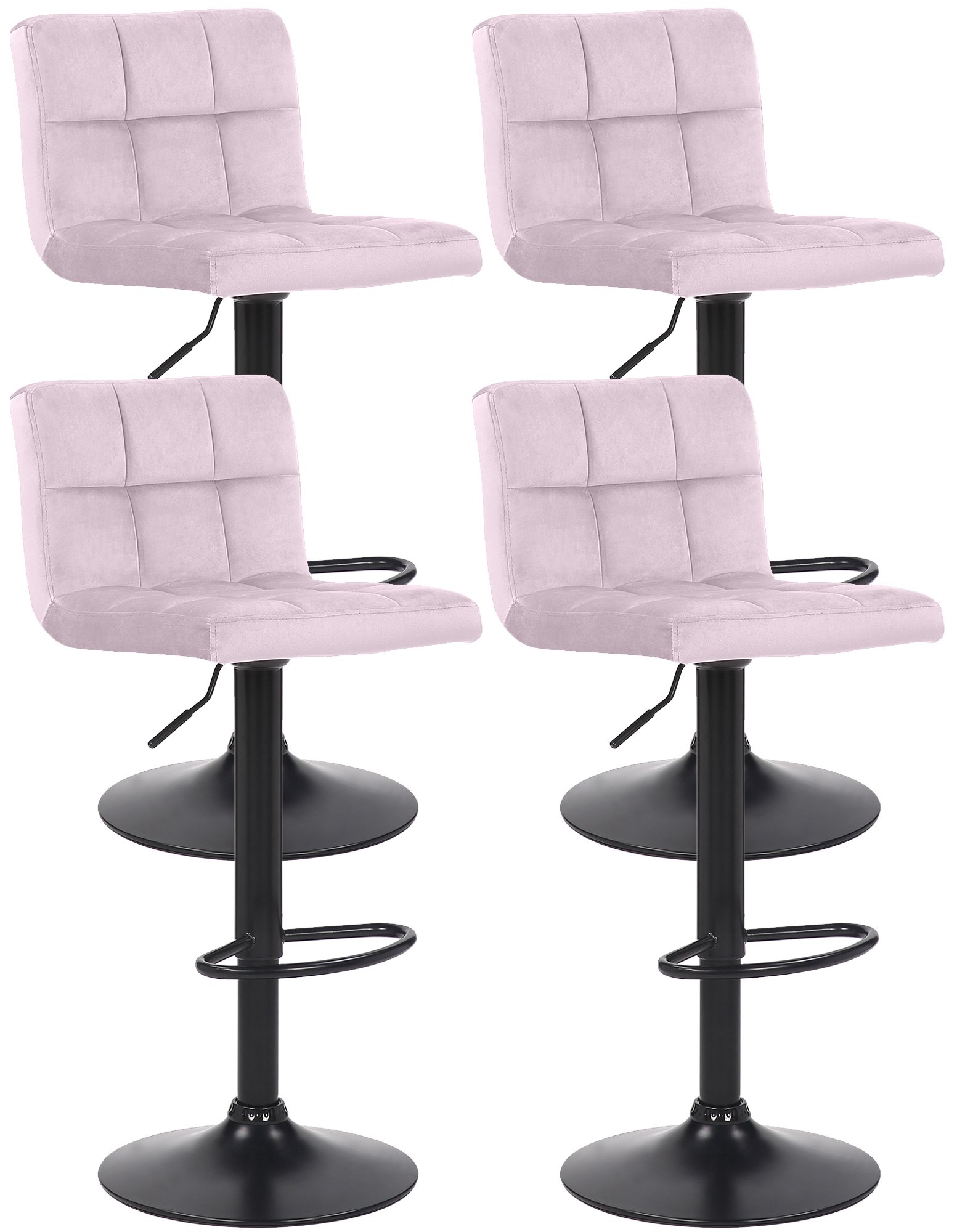 4er Set Barhocker Feni Samt