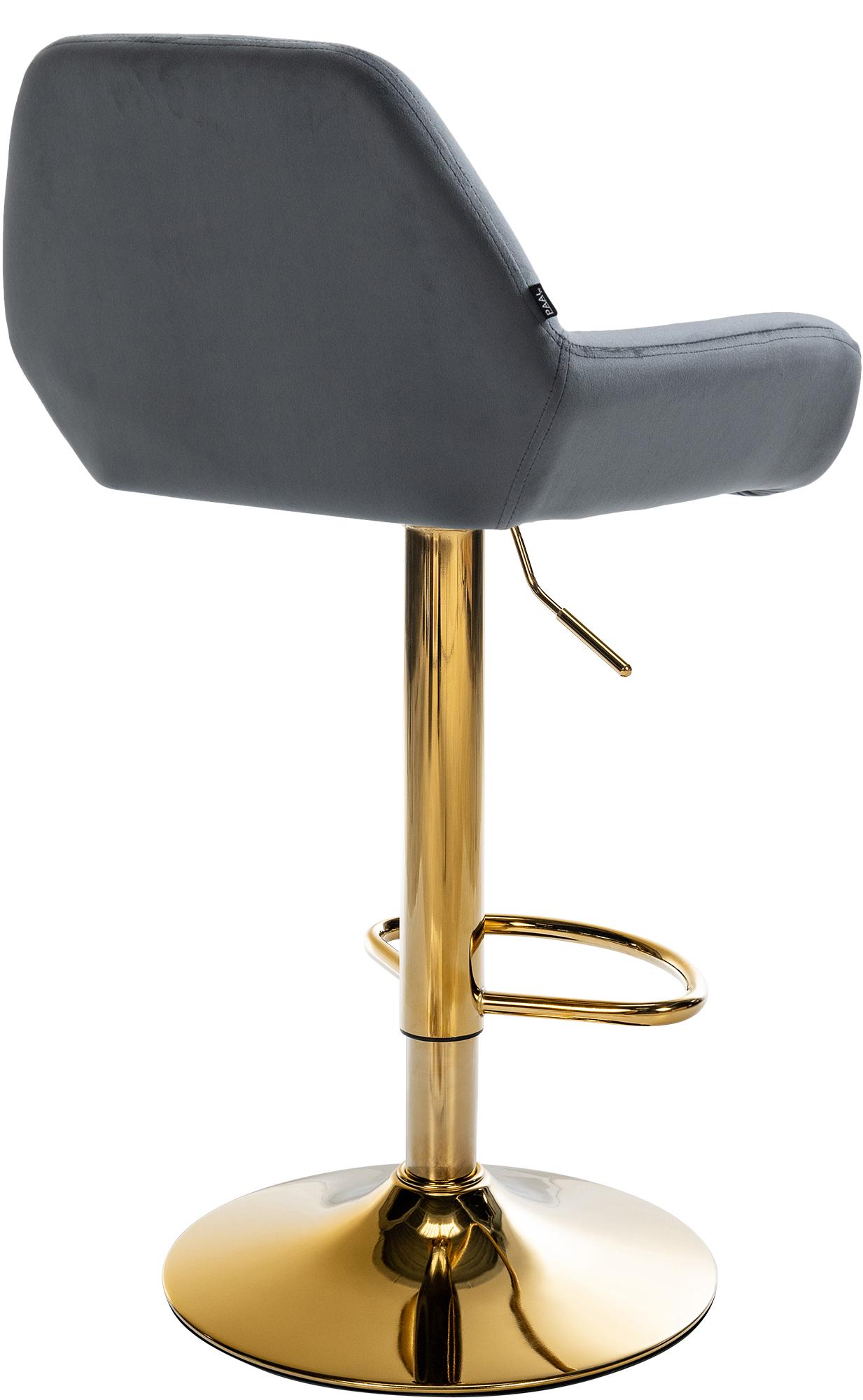 2er Set Barhocker Braga Gold Samt - Image 4