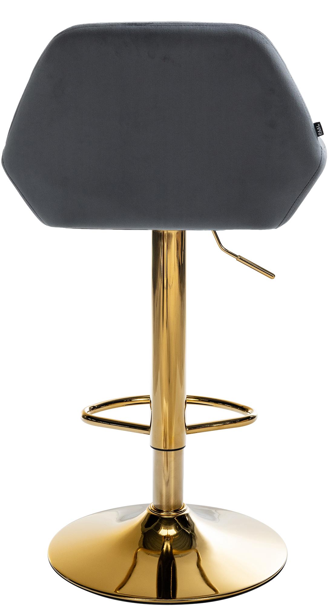 2er Set Barhocker Braga Gold Samt - Image 5