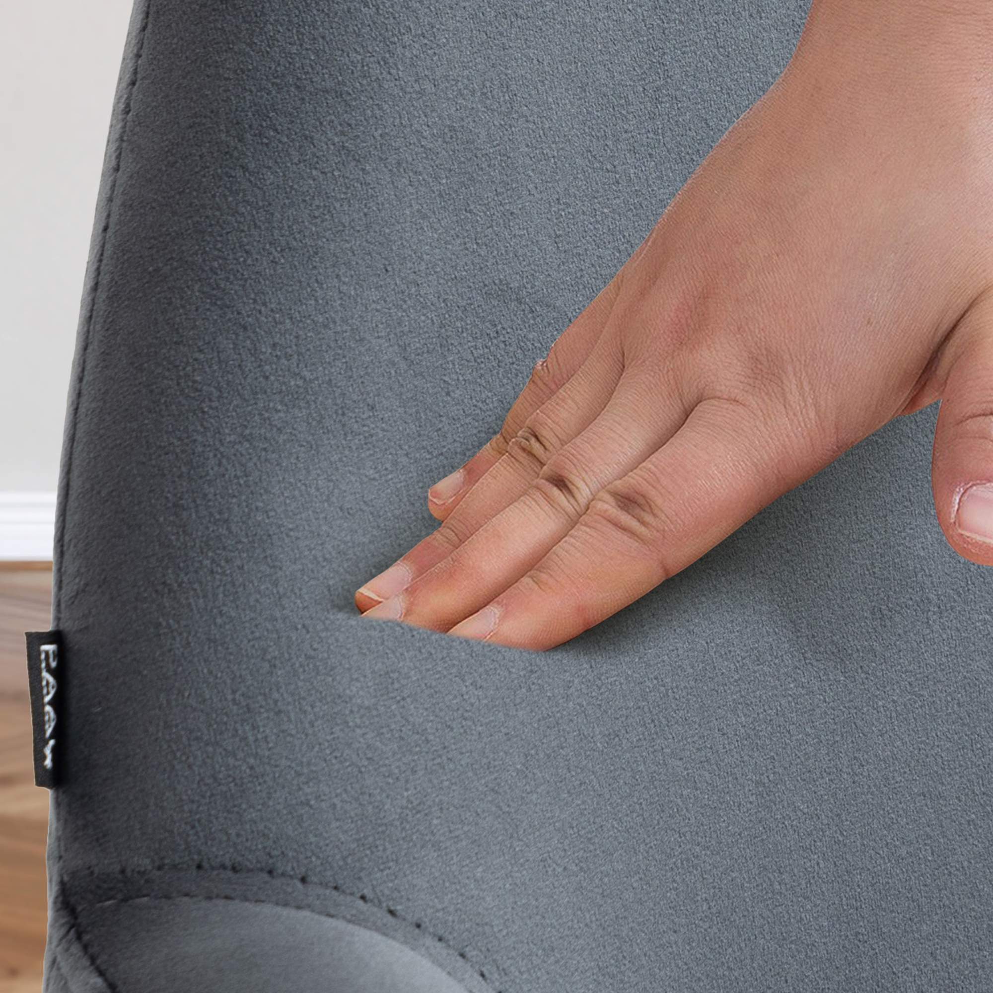 2er Set Barhocker Braga Samt Schwarz - Image 6