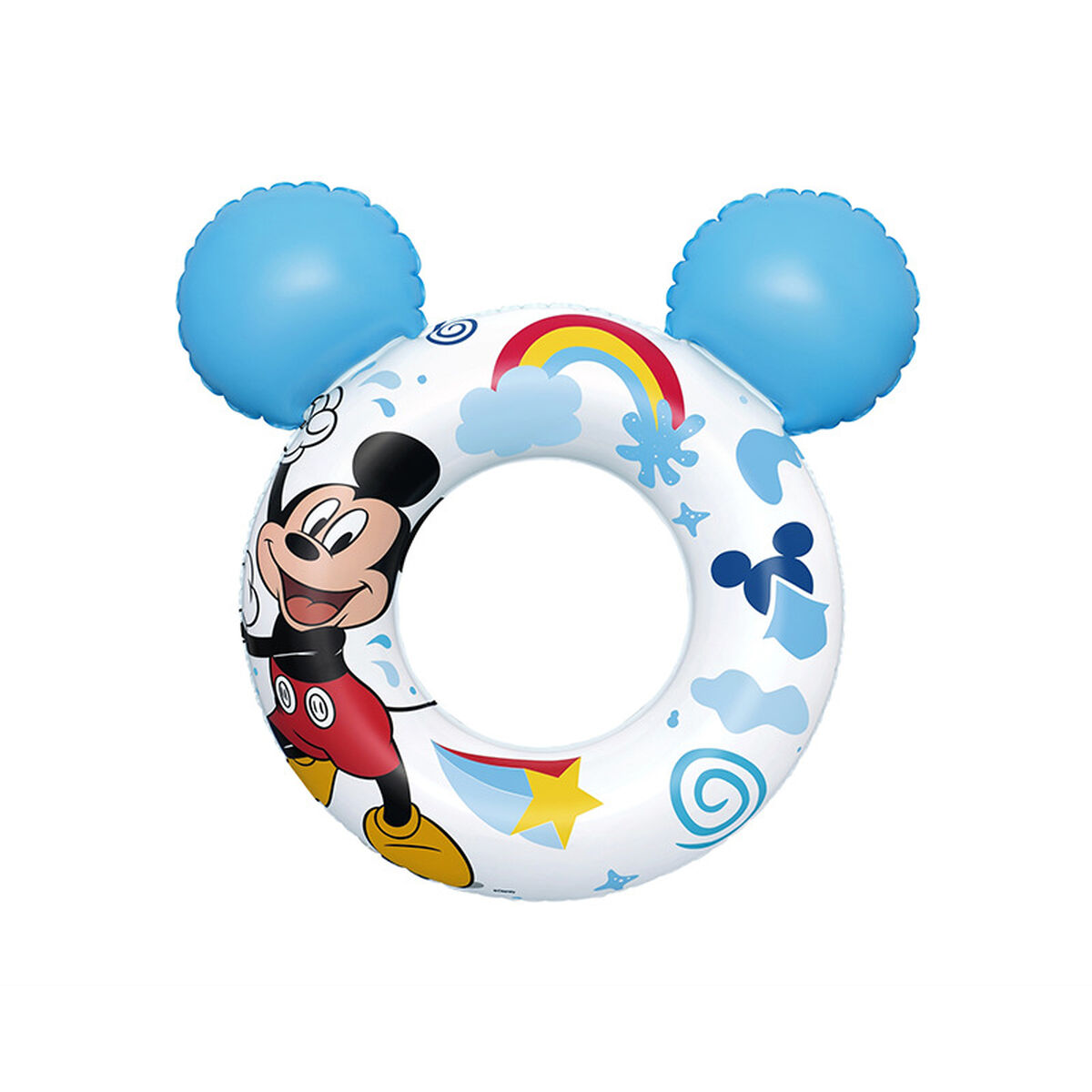 Bestway Galleggiante Disney Mickey Mouse Con Orecchie 74x76 Cm +3 A 6 Anni Piscina E Spiaggia 09109
