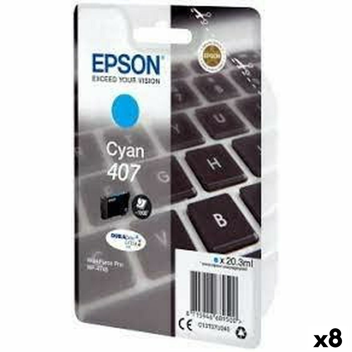 Cartuccia Ad Inchiostro Originale Epson Nº 407 Ciano (8 Unità)