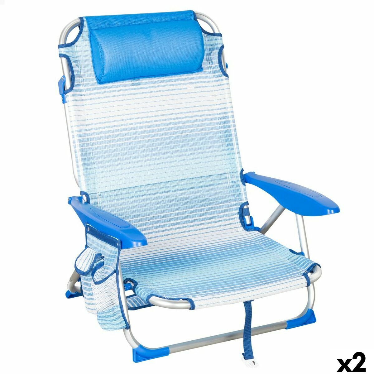 Sedia Da Spiaggia Aktive 51 X 76 X 45 Cm (2 Unità)