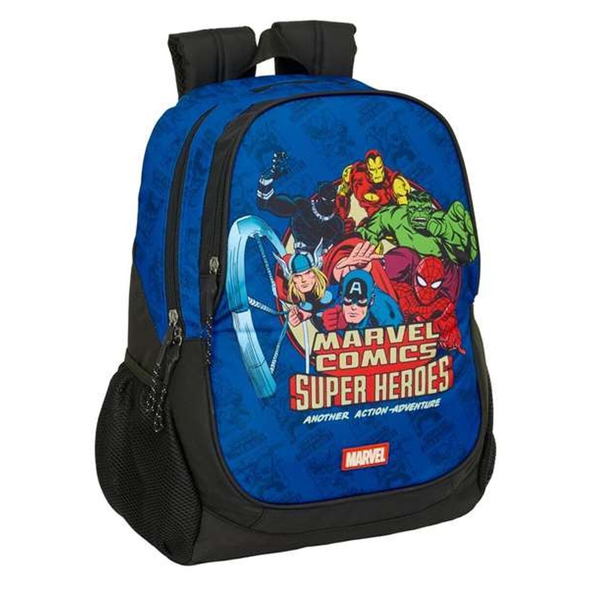 Zaino Scuola The Avengers Azzurro Nero 32 X 44 X 16 cm