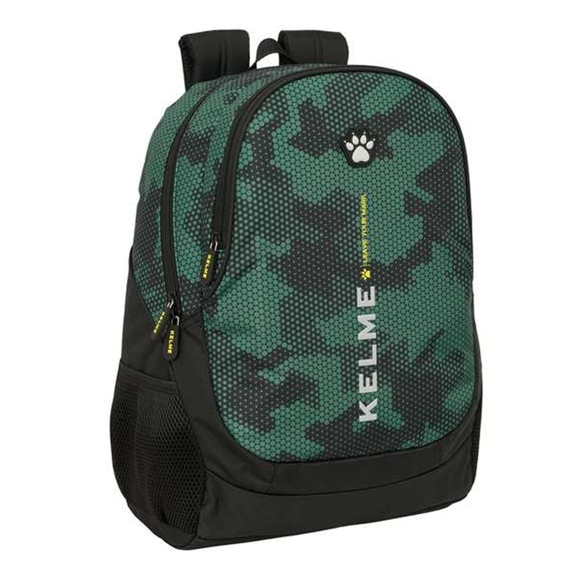 Zaino Scuola Kelme Camo Nero Verde 32 X 44 X 16 cm