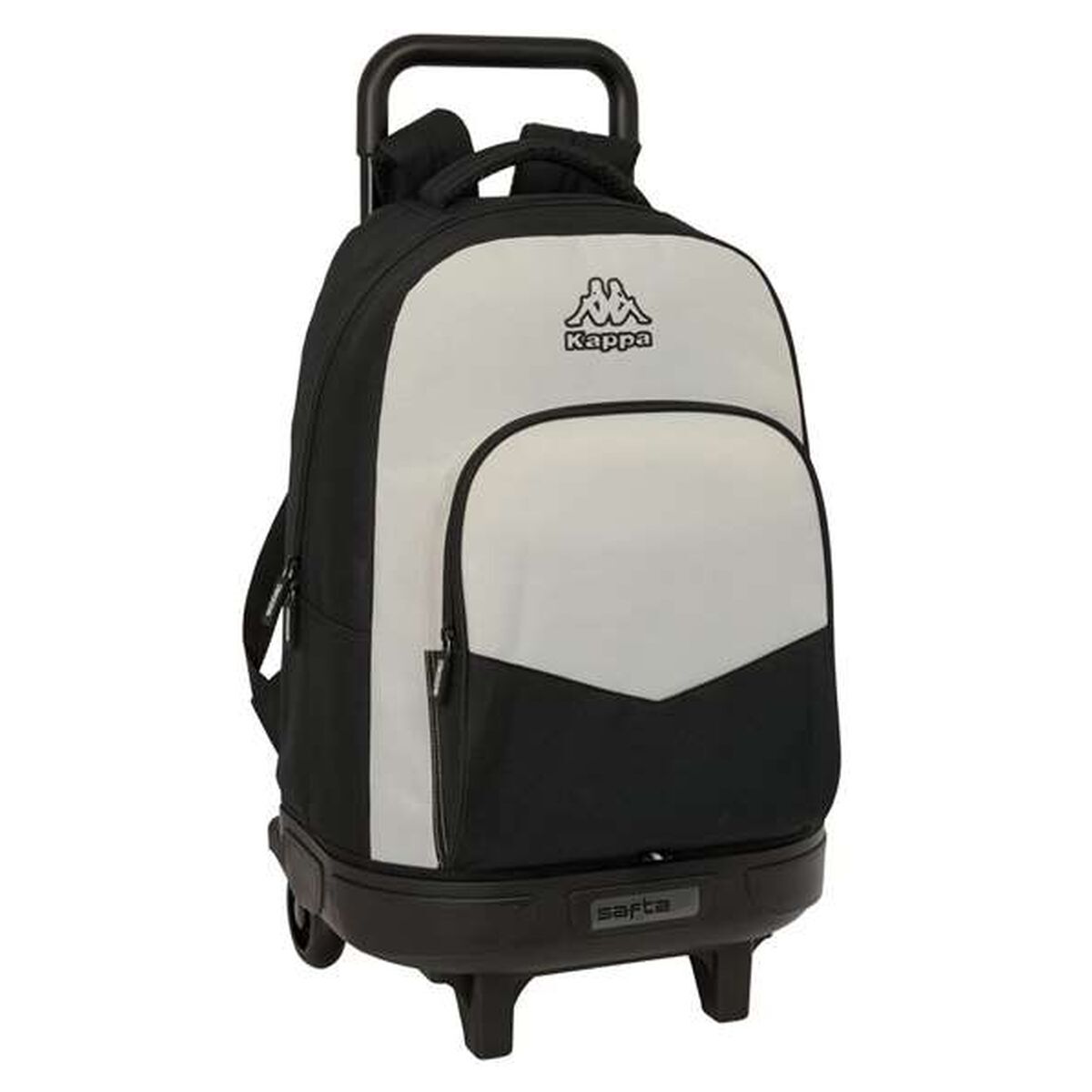 Trolley Per La Scuola Kappa Grey Nero Grigio 33 X 45 X 22 cm