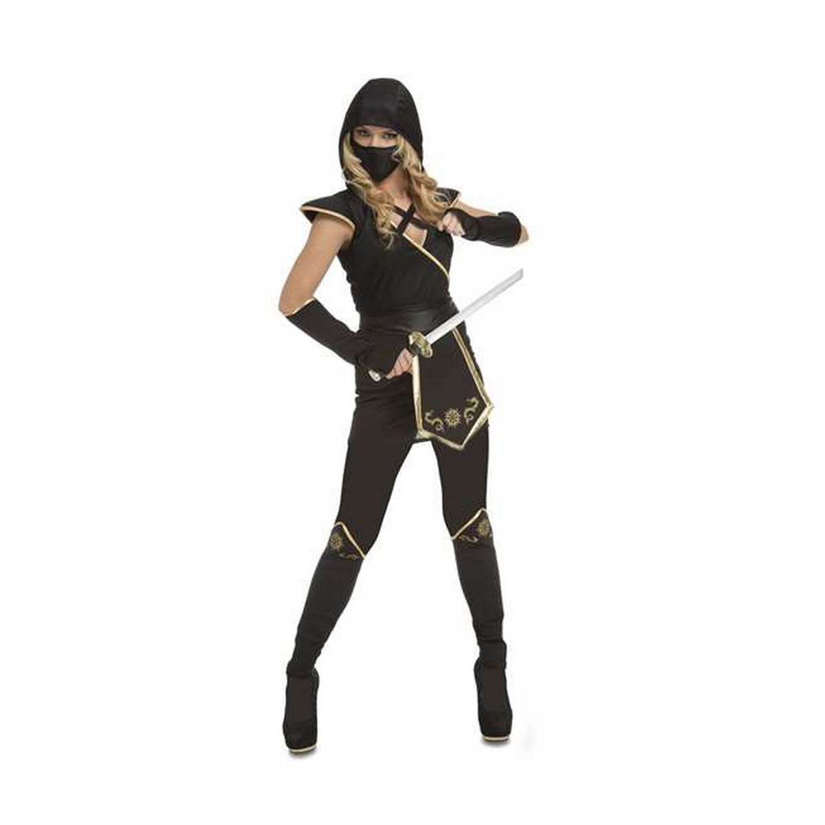 Costume Per Adulti My Other Me Nero Ninja Donna S