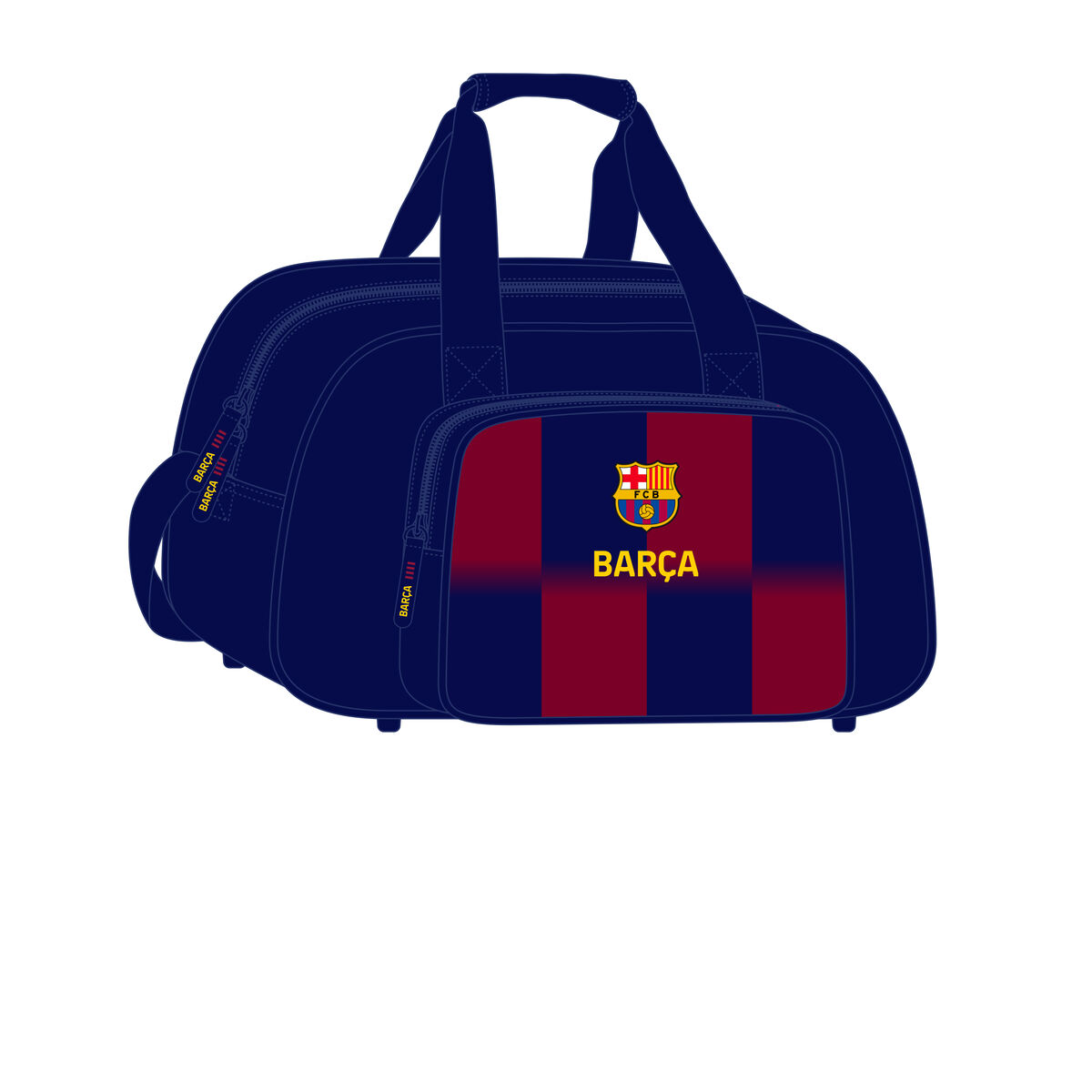Borsa Da Palestra F.c. Barcelona Azzurro Rosso Granato 40 X 24 X 23 cm