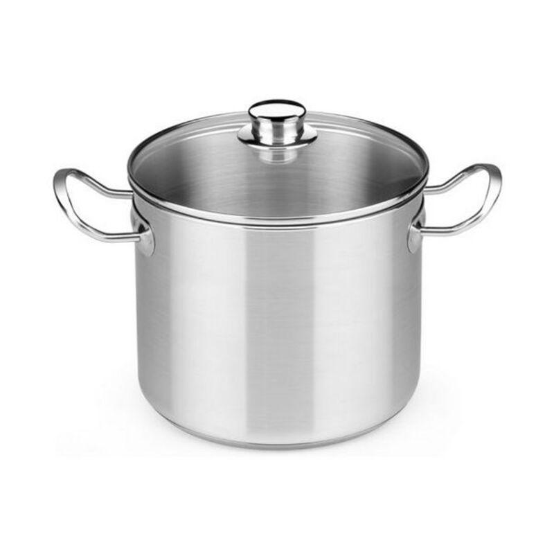 Pentola Con Coperchio Di Vetro Bra A343936 10,5 L Acciaio Acciaio Inossidabile Acciaio Inossidabile 18/10