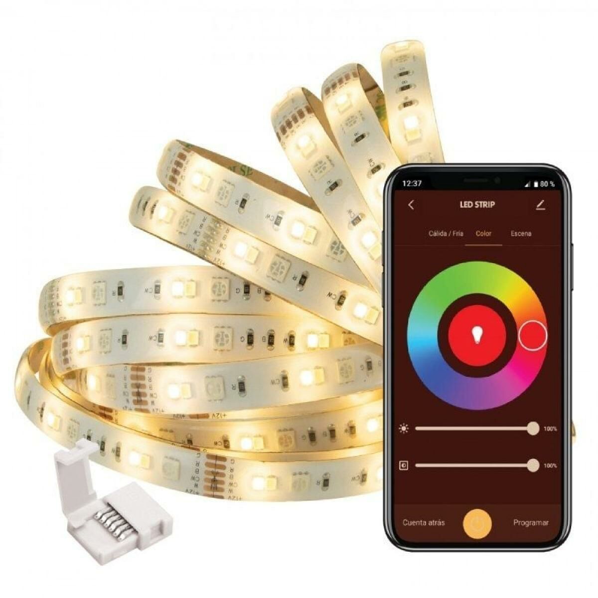 Strisce Led Muvit Io Nero Multicolore Dorato F 5 M