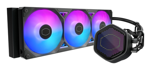 Cooler Master Dissipatore A Liquido Atmos Ii, 3x120mm Argb, Kit Schermo Pixel Incl, Nero