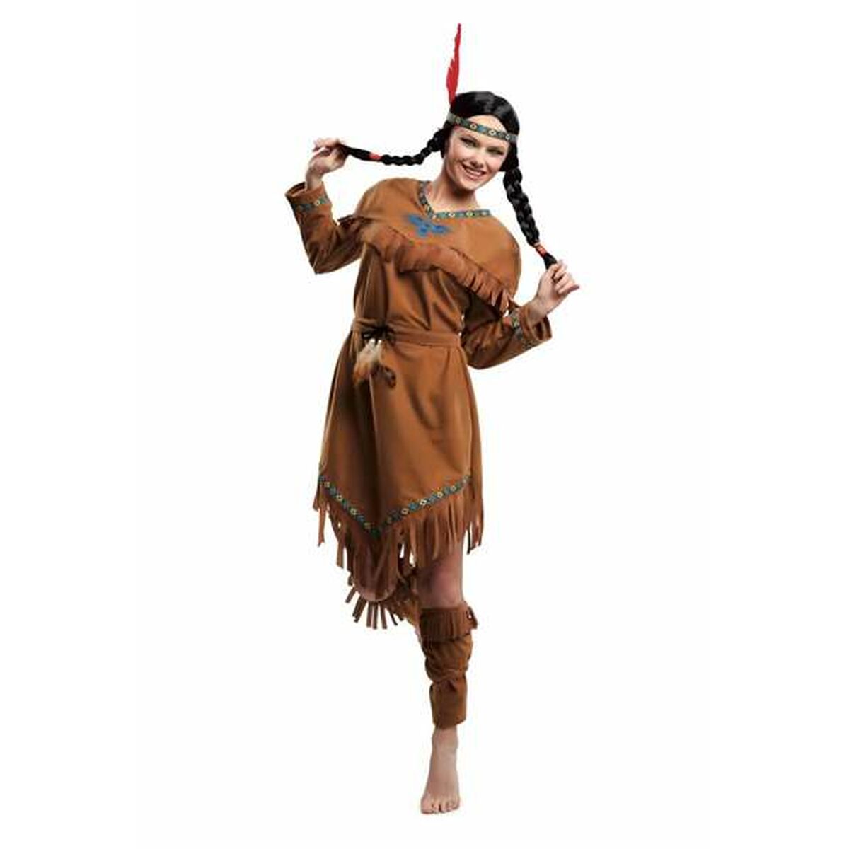 Costume Per Adulti My Other Me Indiano Americano 4 Pezzi Taglia:xl