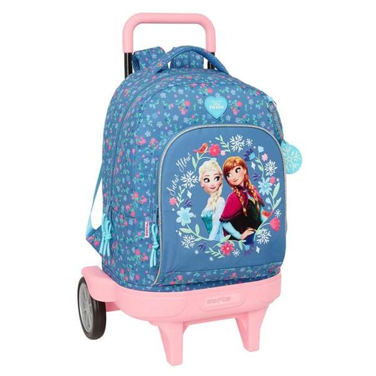 Trolley Per La Scuola Frozen Azzurro 33 X 45 X 22 cm