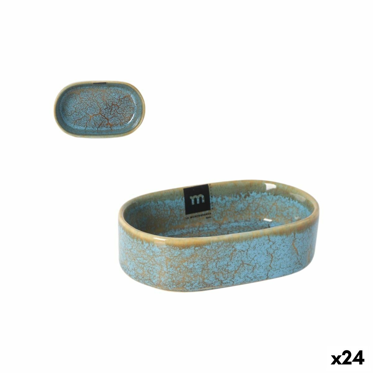 Teglia Da Cucina La Mediterránea Scratch Blue 13 X 8 X 4 Cm (24 Unità)