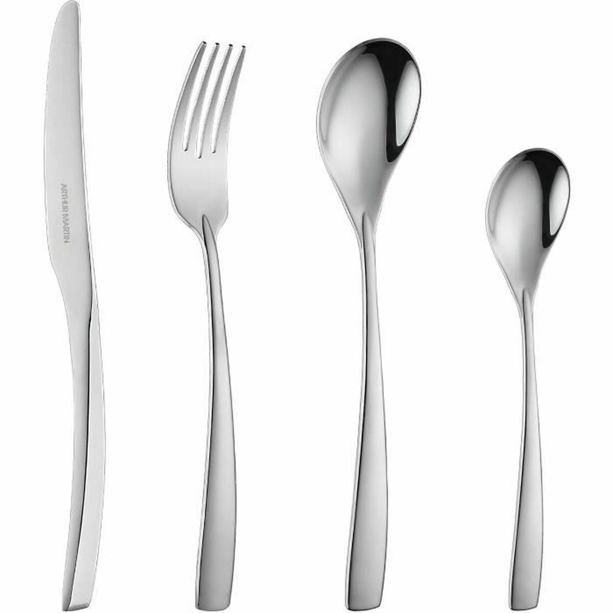 Posate Arthur Martin Am3630 Grigio Acciaio Inossidabile 24 Pezzi