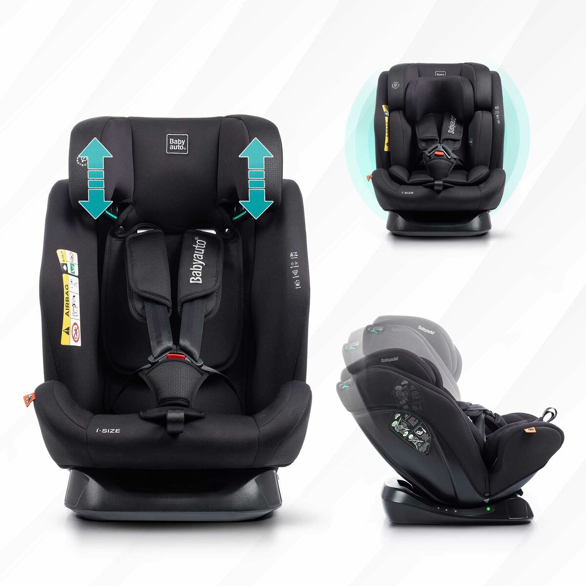 Seggiolino Auto Babyauto Lolo Ibelt Nero 0 (de 0 A 10 Kilos) I (9 - 18 Kg) Ii (15-25 Kg) Iii (22 - 36 Kg) Per Bambini Ece R129/0 - Image 4