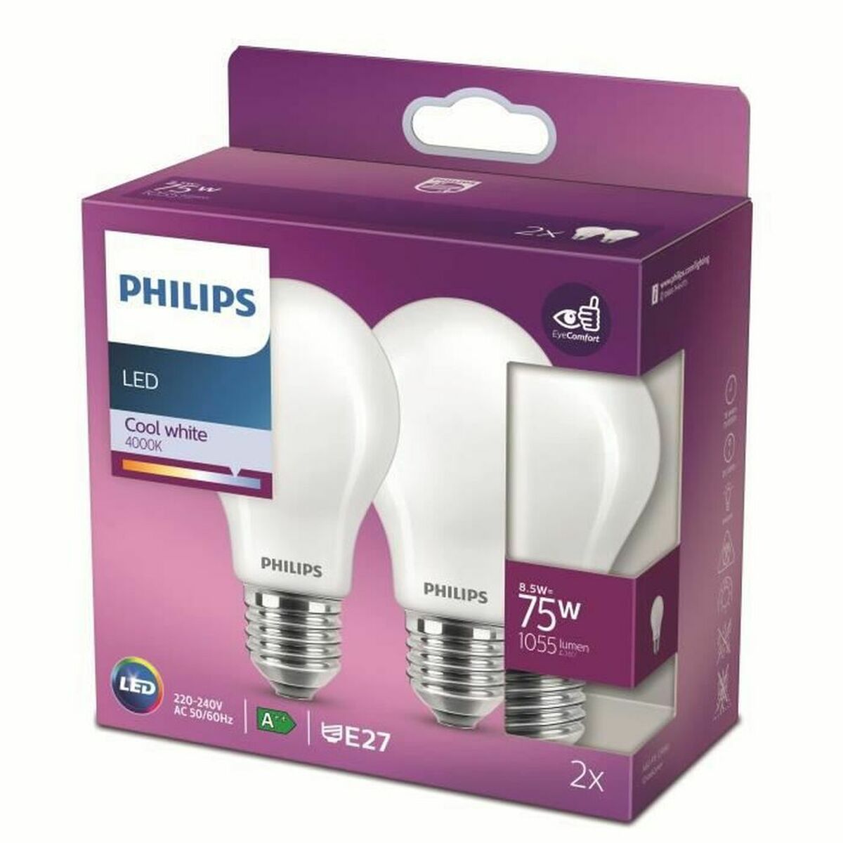 Lampadina Led Philips Equivalent 75 W E (4000 K) (2 Unità) - Image 3