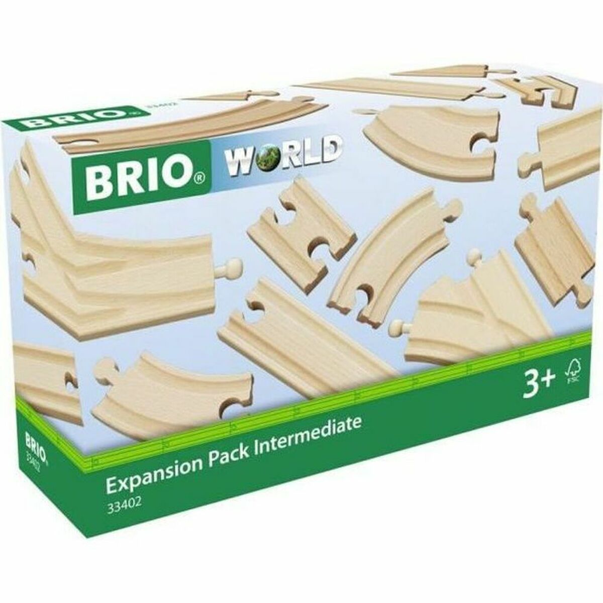 Binario Del Treno Brio Intermediate Evolution Set Legno 16 Pezzi