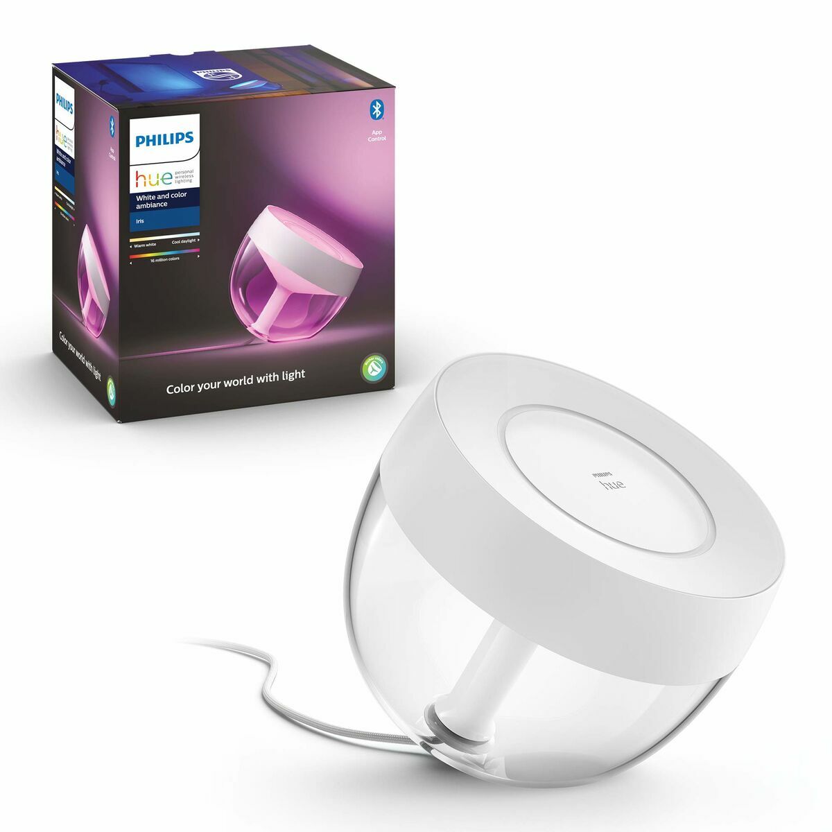 Lampada Da Tavolo Philips Lámpara De Mesa Iris Bianco 220 V 100 - 240 V