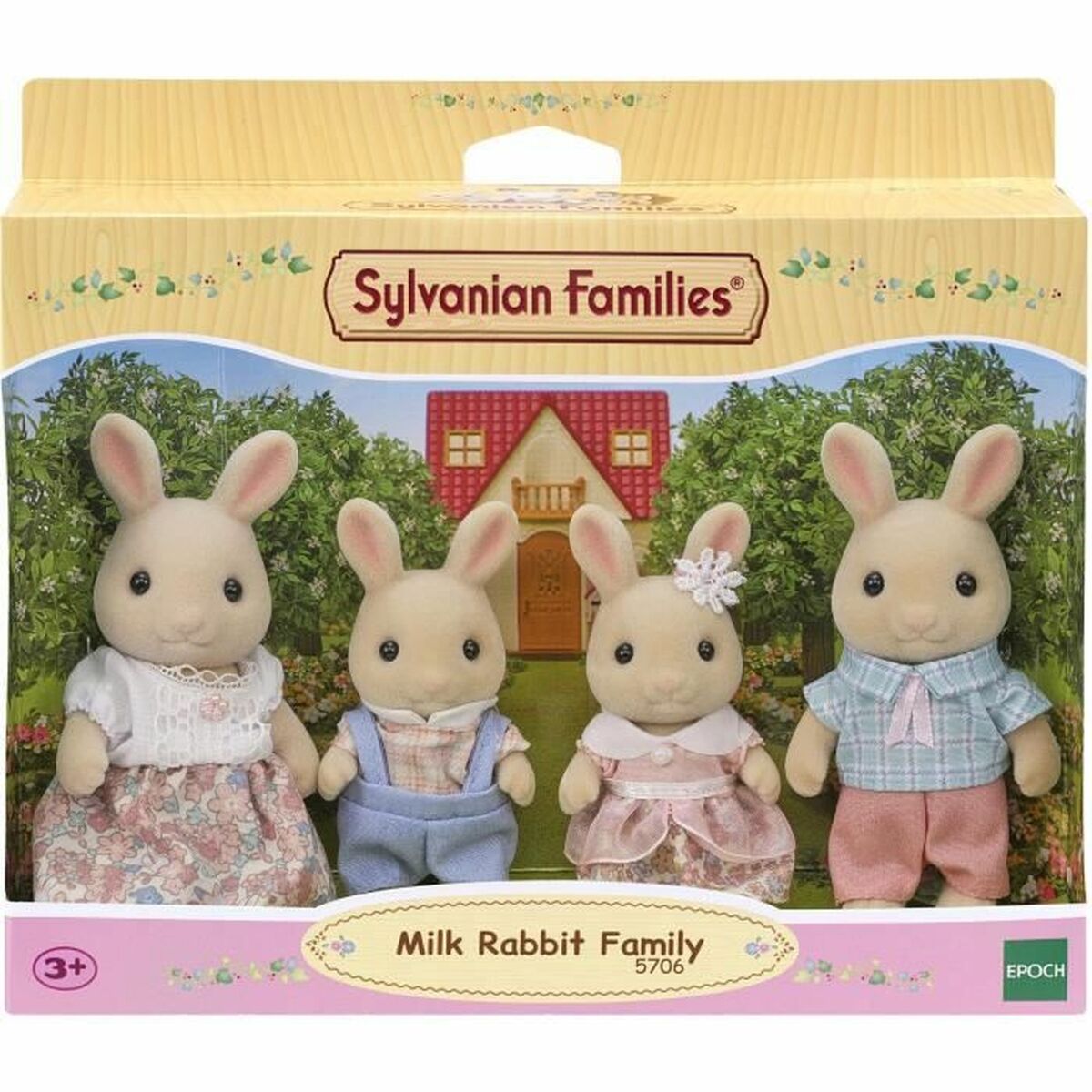 Set Di Pupazzi Sylvanian Families 5706 Coniglio Famiglia 4 Pezzi