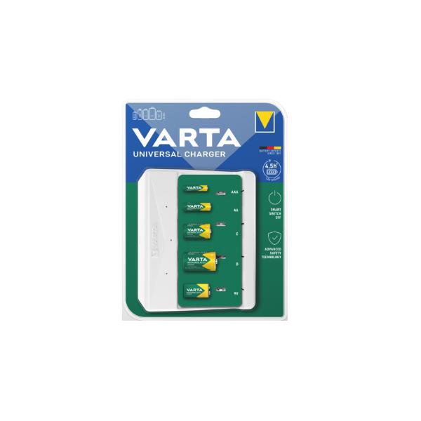 Varta Universal - Caricabatterie Da 4,5 Ore - (per 4xaa/aaa/c/d, 1x9v)