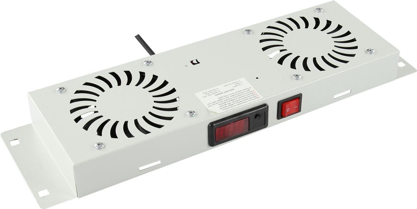 Lanview 2 Fans, Digital Thermostat Controlled Fan Module White (raf205wh)