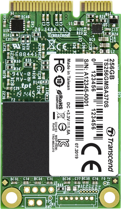 Transcend 370s - Ssd - 256gb - Intern - Msata - Sata 6gb/s (ts256gmsa370s)