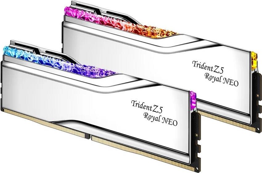 G.skill Dimm 32 Gb Ddr5-8000 (2x 16 Gb) DuaL-Kit	 (silber, F5-8000j3848h16gx2-Tr5ns, Trident Z5 Royal Neo, Amd Expo) (f5-8000j3848h16gx2-Tr5ns)