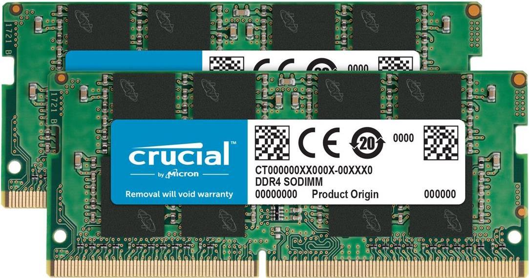 Crucial - Ddr4 - 16 Gb: 2 X 8 Gb - So Dimm 260-Pin - 3200 Mhz / Pc4-25600 - Cl22 - 1.2 V - Ungepuffert - NoN-Ecc