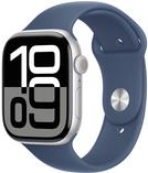 Watch Apple Watch Series 10 Gps 46mm Silver Aluminium Case With Sport Band M/l - Denim