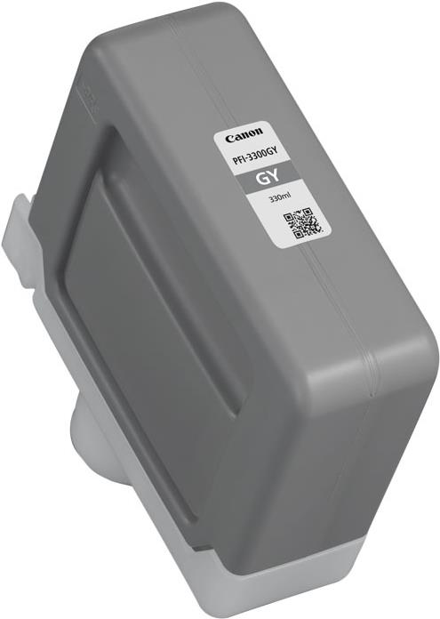 Canon PfI-3300 Gy - 330 Ml - Grau - Original - Tintenbehälter - Für Imageprograf GP-2600s, GP-4600s, GP-6600s, PrO-2600, PrO-4600, PrO-6600 (6437c001)