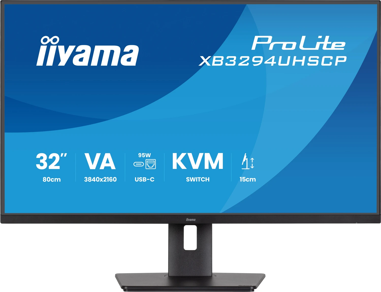 Iiyama Prolite Xb3294uhscp 32" 16:9 4k Display Schwarz 80cm (31.5"), 3840 X 2160, 2ms, Display Port, 2x Hdmi, UsB-C, Usb Hub, Lautsprecher 2x 5w, Ves