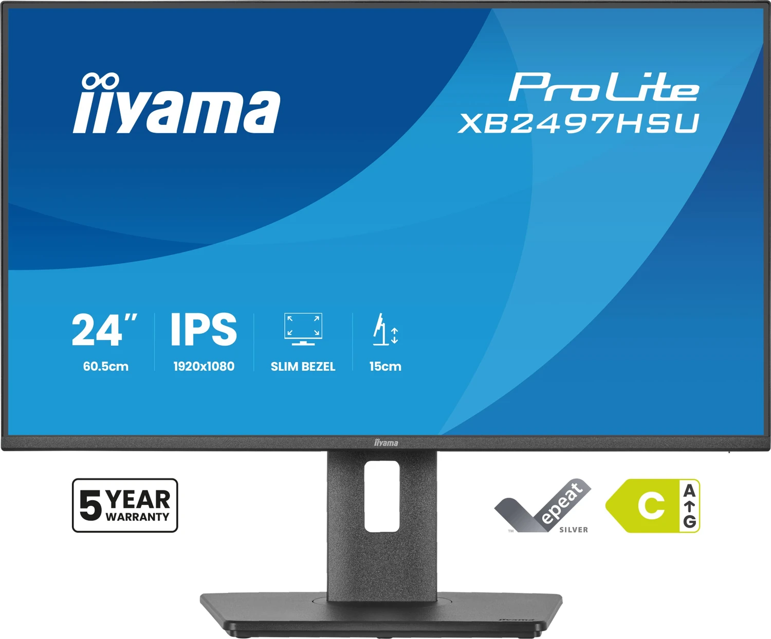 Iiyama Prolite Xb2497hsU-B1, LeD-Monitor 60.5 Cm (23.8 Zoll), Schwarz (matt), Fullhd, Ips, Hdmi, Dp, UsB-Hub, Erg. Standfuß, 120hz Panel (xb2497hsU-B