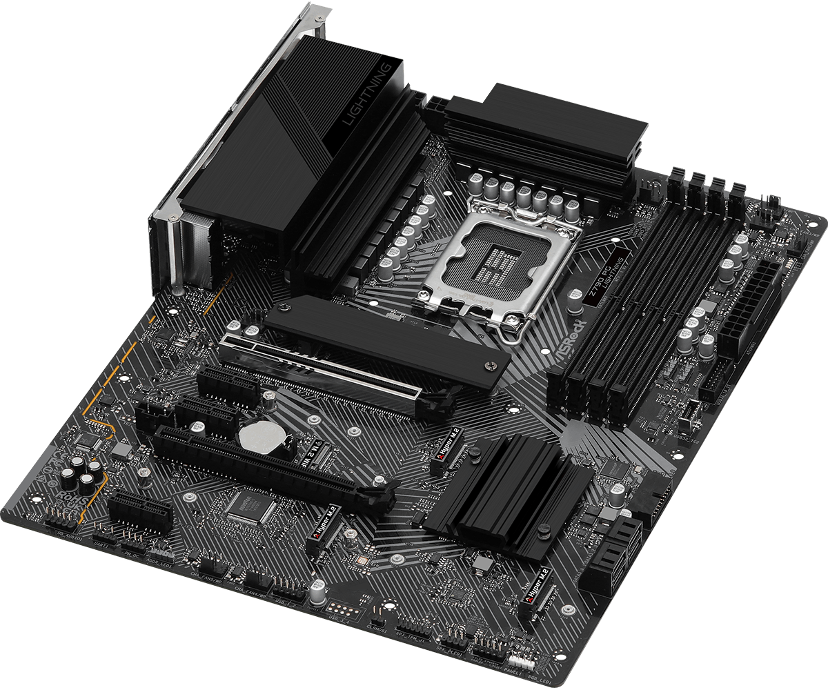 Asrock Z790 Pg Lightning - Motherboard - Atx - Lga1700-Sockel - Z790 Chipsatz - Usb 3,2 Gen 1, Usb 3,2 Gen 2, UsB-C 3,2 Gen 2x2, UsB-C 3,2 Gen 1 - 2,