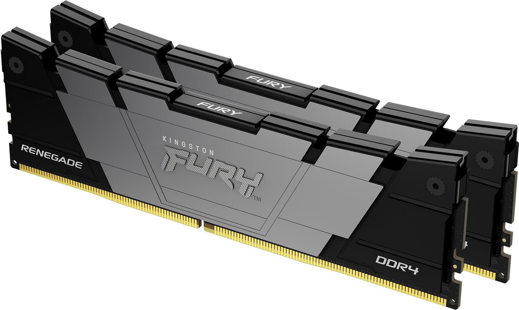 Kingston Fury Renegade - Ddr4 - Kit - 16gb: 2 X 8gb - Dimm 288-Pin - 1800 Mhz / Pc4-28800 - Cl16 - NoN-Ecc - Schwarz (kf436c16rb2k2/16)
