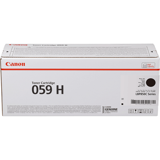 Canon 059 H - Mit Hoher Kapazität - Schwarz - Original - Tonerpatrone - Für I-Sensys Lbp852cx, Satera Lbp851c, Lbp852ci (3627c001)