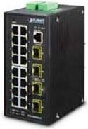 Planet IgS-20040mt - Switch - Managed - 16 X 10/100/1000 + 4 X Gigabit Sfp - An DiN-Schiene Montierbar, Wandmontierbar - Ac 24 V / Dc 12 -72 V (igS-2
