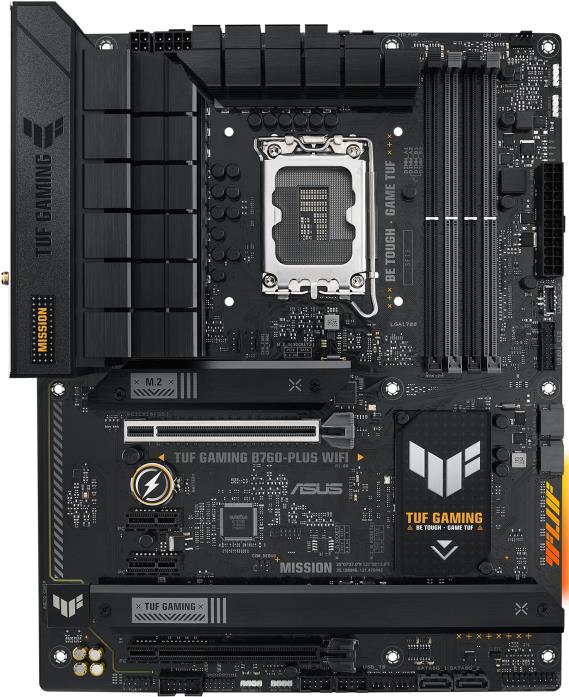 Asus Tuf Gaming B760-Plus Wifi - Motherboard - Atx - Lga1700-Sockel - B760 Chipsatz - UsB-C 3,2 Gen 2x2, Usb 3,2 Gen 2, Usb 3,2 Gen 1, UsB-C 3,2 Gen2
