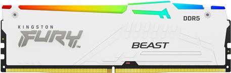 Kingston Fury Beast Rgb - Ddr5 - Kit - 64 Gb: 2 X 32 Gb - Dimm 288-Pin - 3000 Mhz / Pc5-48000 - Cl36 - 1.35 V - Ungepuffert - ON-Die Ecc - Weiß (kf56