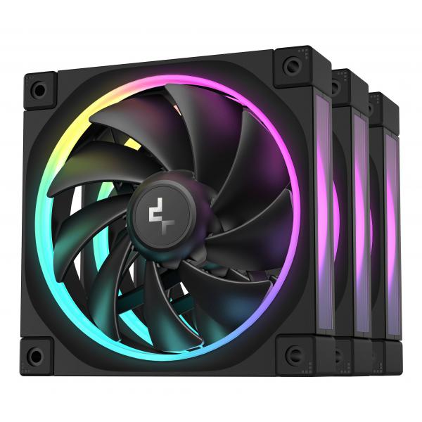 Deepcool Fl12-3 In 1 Case Per Computer Ventilatore 12 Cm Nero 3 Pz (deepcool Fl12 120mm Pwm 3 Pack Fan - High Performance, Low Noise, Fluid Dynamic B