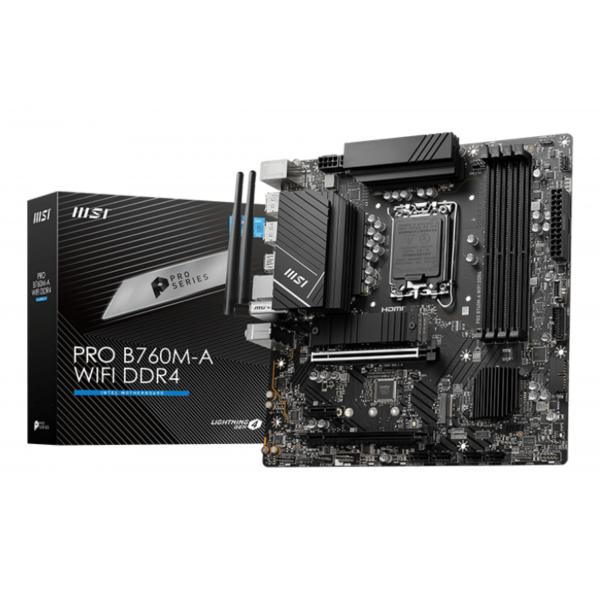 Msi Pro B760M-A Wifi Ddr4 Scheda Madre Intel B760 Lga 1700 Micro Atx (msi 1700 Pro B760M-A Wifi Ddr4 M-Atx)