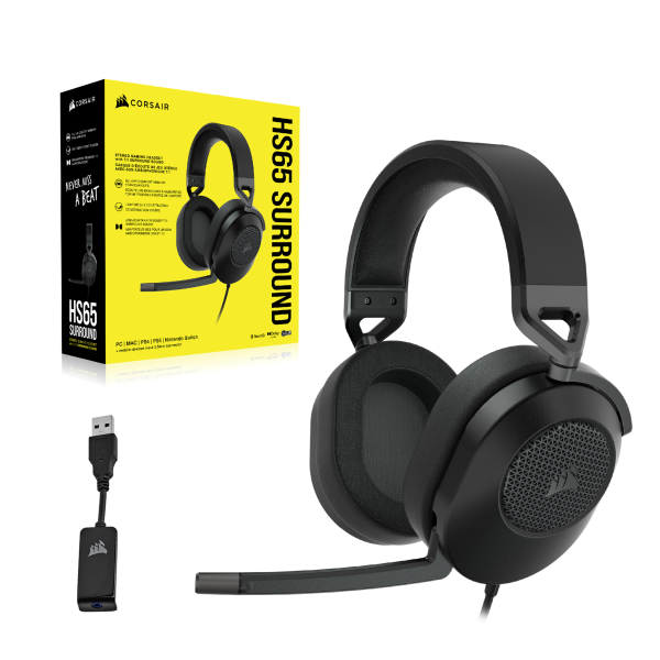 Corsair Hs65 Surround Auricolare Cablato Portatile Gaming Carbonio (corsair Hs65 Surround Headset, Carbon) - Image 4