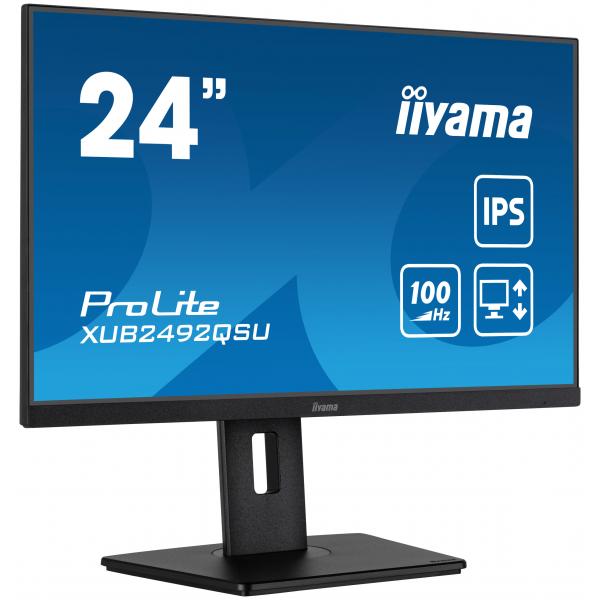 Iiyama Prolite Xub2492qsU-B1 Monitor Pc 60,5 Cm (23.8") 2560 X 1440 Pixel Wide Quad Hd Led Nero