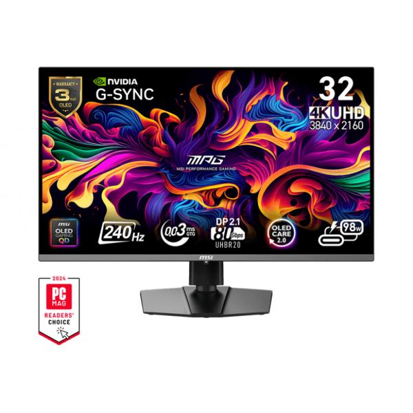 Msi Mpg 322urx QD-Oled Monitor Pc 80 Cm (31.5") 3840 X 2160 Pixel 4k Ultra Hd Nero