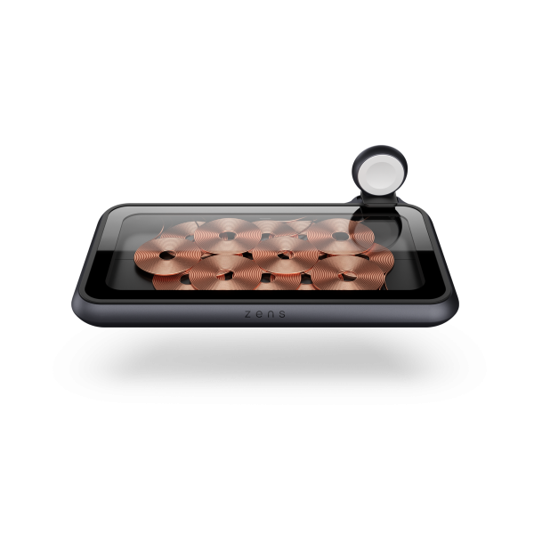 Zens Liberty Series Glass Edition 16-Spulen 2x 15w Qi Schwarz Glas - Image 3