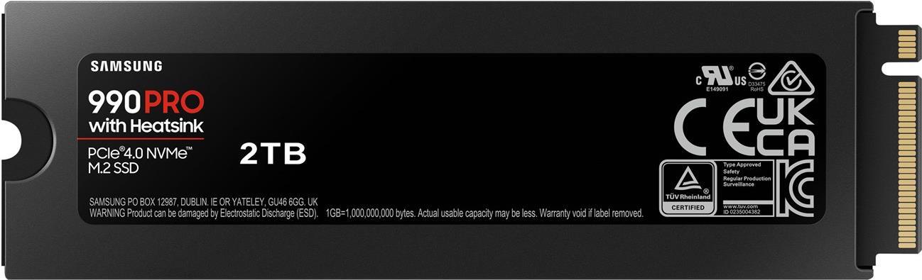 Samsung 990 Pro MZ-V9p2t0gw - Ssd - Verschlüsselt - 2tb - Intern - M.2 2280 - Pcie 4,0 X4 (nvme) - 256-BiT-Aes - Tcg Opal Encryption 2,0 - Integriert